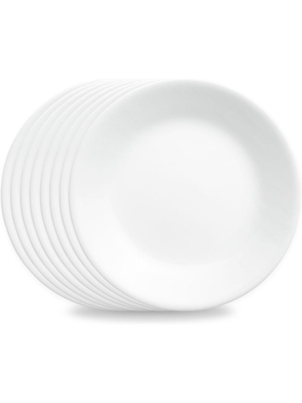 Lightweight Chip-Resistant 8-Piece Salad Plates Set, Round 6.75" Appetizer